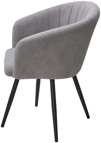 Стул RUNA, 360 град. поворот. B22 Серый, велюр / черный каркас, М-City