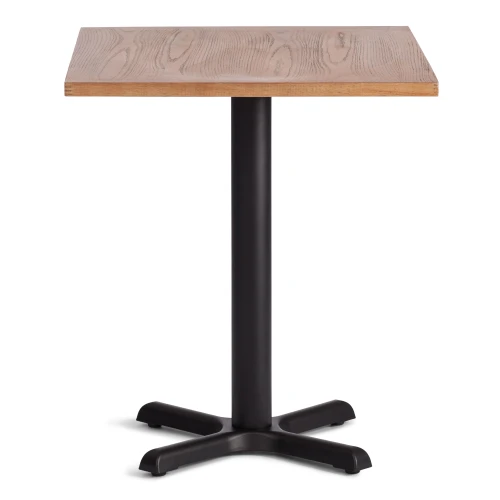 Стол VALHALLA дерево вяз/железная опора, 80х65х76 см, груша №3/черная опора