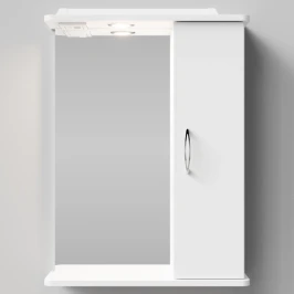 Зеркало Колумбия 55, белая, правая