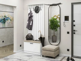 Готовая прихожая Стиль-01 White Silk Белый