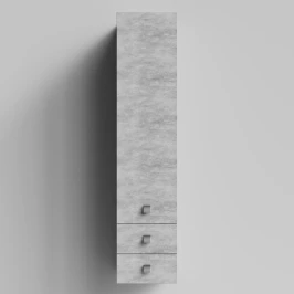 Пенал Квадро 35 подвесной, Горный камень ПВХ 57807, правый