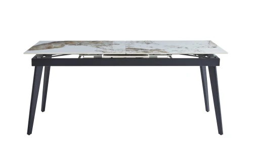 DT301 Стол обеденный расклад. Pandora 2 180-220*90*76, керамич. столешница, основание металл черны