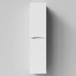 Пенал Лайт 35 подвесной, белый глянец, левый, бельевая корзина