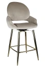 Стул барный Виола BS1376-BG-2, бежевый/золото