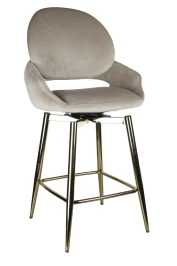 Стул барный Виола BS1376-BG-2, бежевый/золото