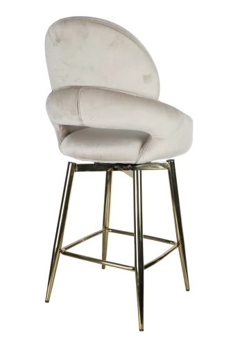 Стул барный Виола BS1376-BG-2, бежевый/золото