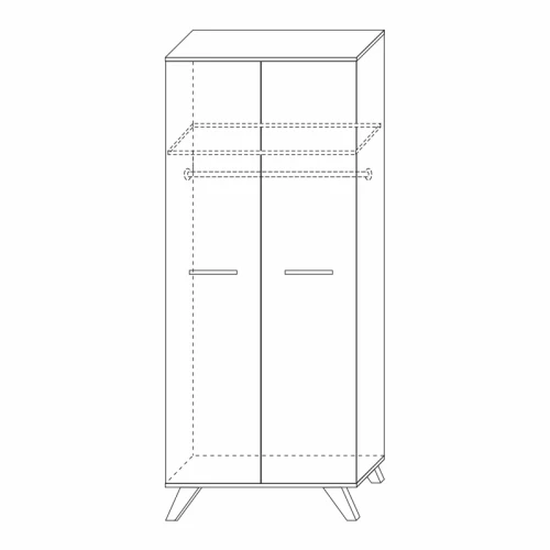 Шкаф для одежды 800 Вега Скандинавия лиственница темная