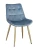 DC705 Стул мягкий, СИНИЙ КАМЕНЬ#G62-43 велюр, каркас металл шампань