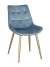 DC705 Стул мягкий, СИНИЙ КАМЕНЬ#G62-43 велюр, каркас металл шампань