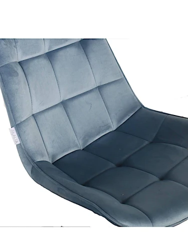 DC705 Стул мягкий, СИНИЙ КАМЕНЬ#G62-43 велюр, каркас металл шампань
