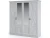 Шкаф «Лорена» 4-х дверный, Бетон Паин белый