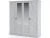 Шкаф «Лорена» 4-х дверный, Бетон Паин белый