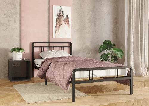 Кровать КМД 8 Леон 90 черная