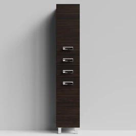 Пенал Орландо 35 напольный, Палисандр ПВХ 43101, правый, бельевая корзина