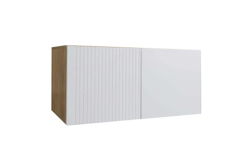 Антресоль Стефани 1.1, Дуб Крафт Золотой / Софт Белый