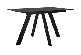 Стол DikLine DKD120, керамика 120(160)х80, мрамор бронза матовый, опоры черные (2 уп.)