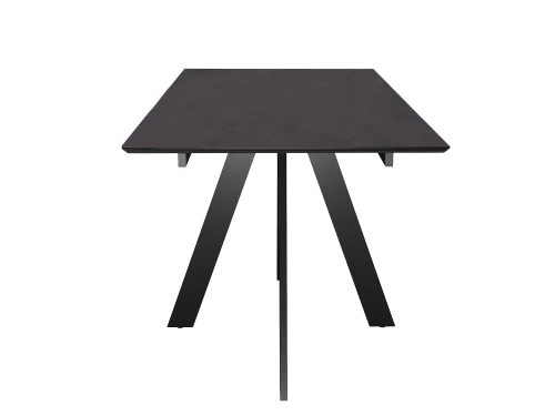 Стол DikLine DKD120, керамика 120(160)х80, мрамор бронза матовый, опоры черные (2 уп.)