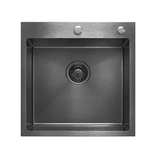 Кухонная мойка из нержавейки BLANTEK LS-5050B Nano black