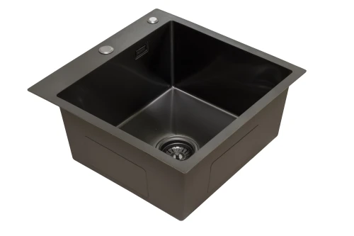 Кухонная мойка из нержавейки BLANTEK LS-5050B Nano black
