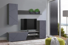 Стенка в гостиную Прага-6, Диамант серый