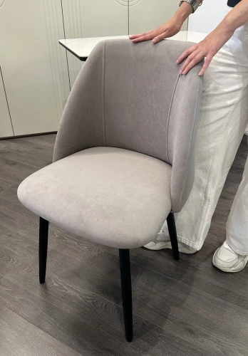 Стул ПЬЕР Marseille-16 Капучино, велюр / Черный каркас M-City