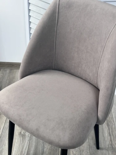 Стул ПЬЕР Marseille-16 Капучино, велюр / Черный каркас M-City