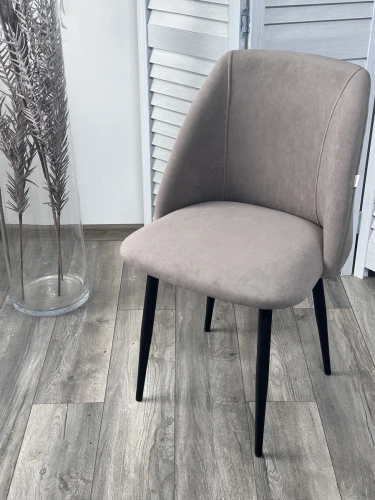 Стул ПЬЕР Marseille-16 Капучино, велюр / Черный каркас M-City