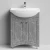Тумба Адам 65 напольный, Мрамор Серый софт тач ПВХ 4044-1 Vodok с раковиной в комплекте