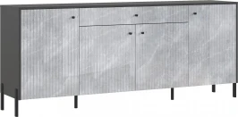 Комод Оливия (металл), Графит, Мрамор Глянец