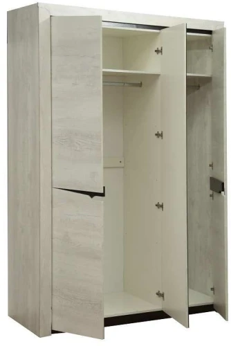 33.02 Лючия 3-х дв. шкаф для одежды Бетон пайн белый/венге