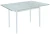 Симпл стол обеденный раскладной / бетон белый/белый