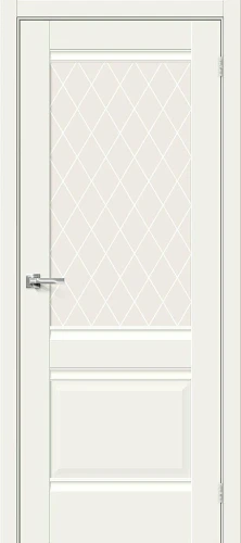 Межкомнатная дверь хард флекс BRAVO Прима-3 White Mix White Сrystal