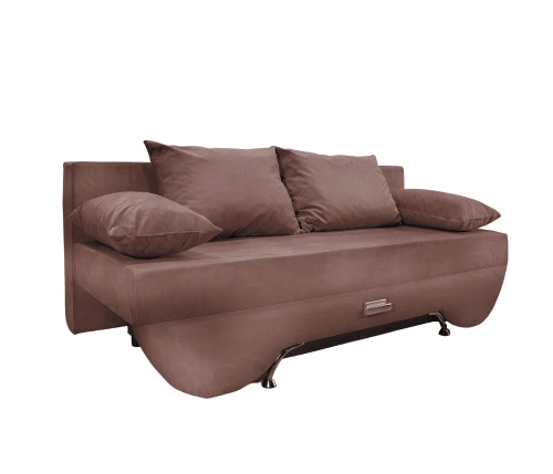 Диван еврокнижка Марсель, рогожка коричневая, 140