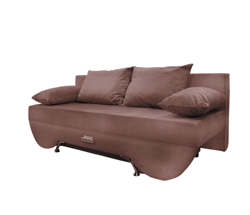 Диван еврокнижка Марсель, рогожка коричневая, 140