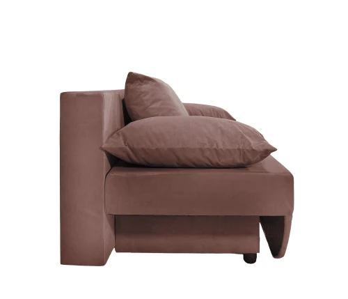 Диван еврокнижка Марсель, рогожка коричневая, 140