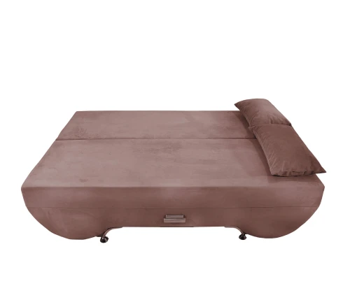 Диван еврокнижка Марсель, рогожка коричневая, 140