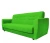 Диван Лира 140 зеленый ППУ