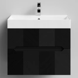 Тумба Элато 70 подвесной, Дуб цвет 27 Vodok с раковиной в комплекте