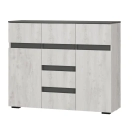 Комод комбинированный Мрия КМ-15, Бетон пайн светлый, графит