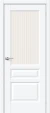Межкомнатная дверь ПЭТ BRAVO Неоклассик-35 White Silk Magic Moru