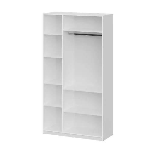 Шкаф распашной с наполнением (7 полок + штанга) ШК 5 (1200), Белый