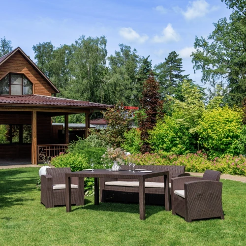 Обеденный комплект LANA LUX DINING S коричневый