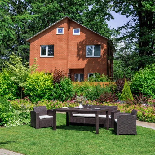 Обеденный комплект LANA LUX DINING S коричневый