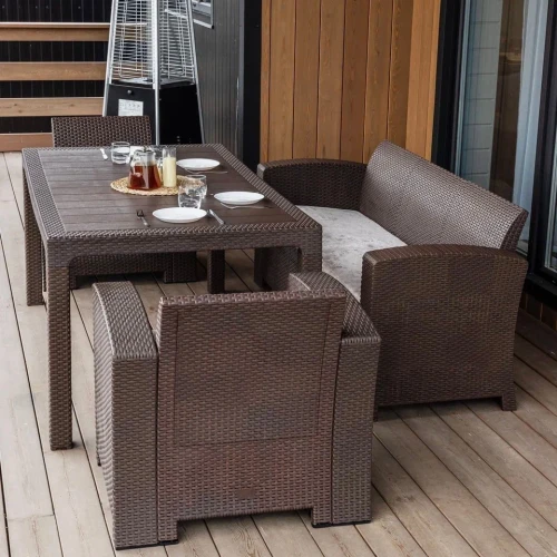 Обеденный комплект LANA LUX DINING S коричневый