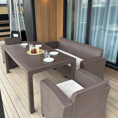 Обеденный комплект LANA LUX DINING S коричневый