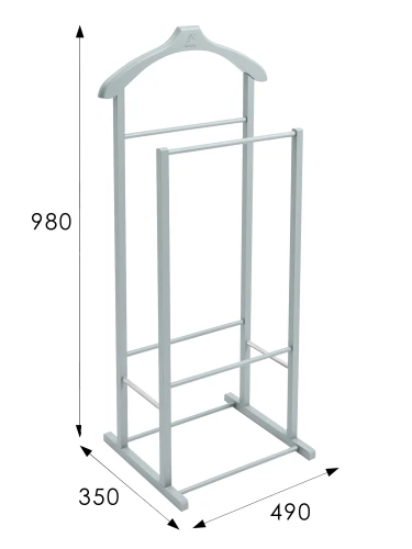 Вешалка костюмная В 27Н серый