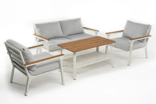 Кофейный стол из алюминия CONCORDE белый  Joygarden