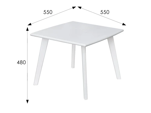 Стол журнальный Ретро квадратный снег