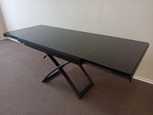 Cтол-трансформер B2293-2 газлифт черное стекло