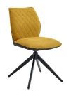 DC876 Стул мягкий поворотный., ГОРЧИЧНЫЙ#BREGO77/YUMA38, каркас металл черный КВАДРА